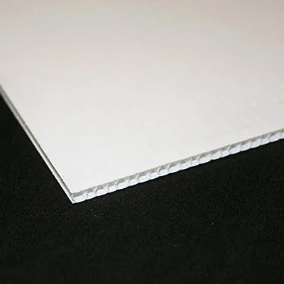 4mm White Correx Fluted Corrugated Plastic Sheet 15 SIZES TO CHOOSE • £8.99