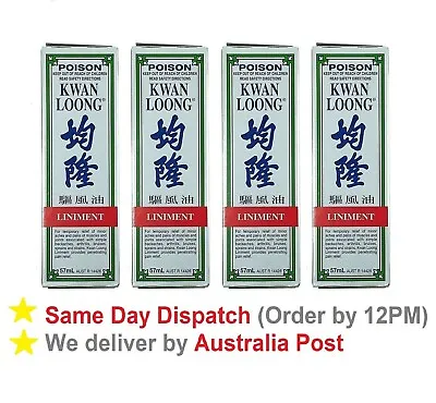 4 X Kwan Loong Liniment 57ml (Australian Health Department Approval) • $71.88