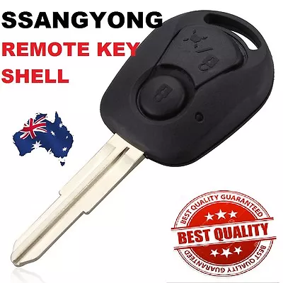 Fits Ssangyong 2 BUTTON Remote Key Case SHELL Suit Actyon SUV Kyron Rexton • $11.44