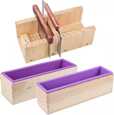 Loaf Soap Making Cutting KitSilicone Soap Making Liner Adjustable Wood Box With • $47.25