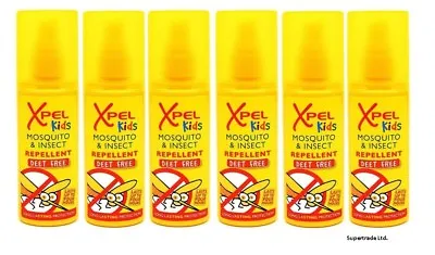 Xpel Kids Mosquito & Insect Repellent Pump Spray Deet Free - 70ml X 6 • £10.16