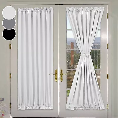 £14.51 • Buy Blackout French Door Curtain Thermal Insulated Panels For Front Back Patio Glass