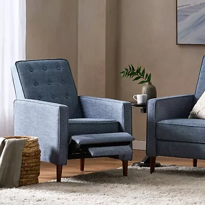 Mason Mid-Century Modern Button Tufted Fabric Recliner • $203.45