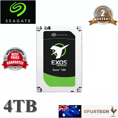 Seagate Exos 7E8 3.5  7200RPM 4TB Enterprise NAS Hard Drive 128MB OEM • $133