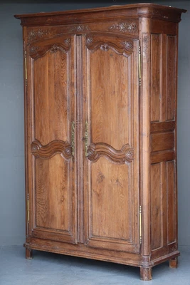 $2375 • Buy Majestic Antique Provincial French Louis XV 18th Century Carved Armoire Wardrobe