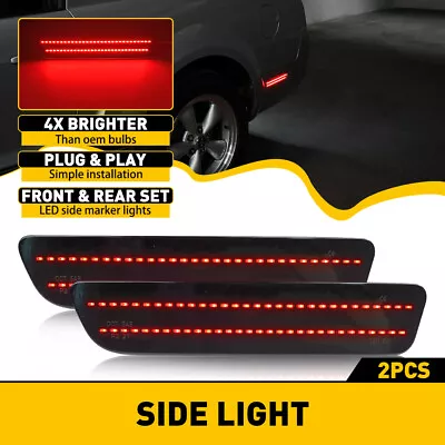 Smoke Lens LED Rear Bumper Side Marker Light Lamp Red For 2005-2009 Ford Mustang • $21.99