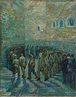 Prisoners Exercising Round Vincent Van Gogh Walls Marching Painting Art Print • $12.95