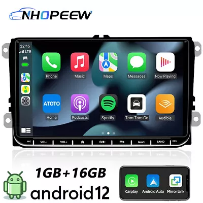 For VW Volkswagen Jetta Passat 9  Apple Carplay Android 12 Car Stereo Radio GPS • $99.99