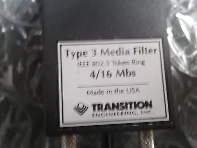 TRANSITION ENGINEERING TYPE 3 MEDIA FILTER - 4/16 Mbs • $3.99