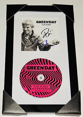 GREEN DAY AUTOGRAPHED CD COVER (FRAMED & MATTED) - Billie Joe Armstrong Tre Coo • $399.99