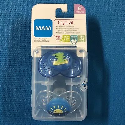 New Mam Lot 2 Crystal Collection Boys Pacifier Age 6+ Months T1 • $5.99