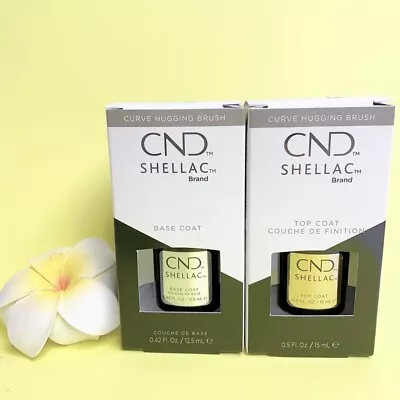 CND Shellac UV Top Coat 0.5oz Base Coat 0.42oz Big Size Duo Pack • $70.80