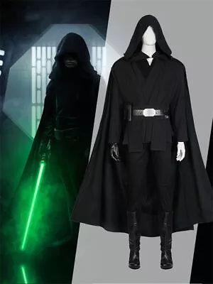 Star Wars Mandalorian Luke Skywalker Cosplay Men Costume Halloween Cloak Suit • $297.12