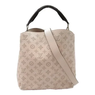 LOUIS VUITTON Babylon PM Shoulder Bag M50059 Mahina Leather Ivoire Used Women LV • $1601