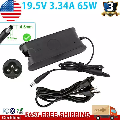 $11.99 • Buy 65W For Dell Inspiron 15 3511 19.5V 3.34A AC Adapter Charger Power Supply Cord