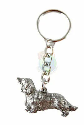 Dachshund Keychain Pewter Longhair • $13.99