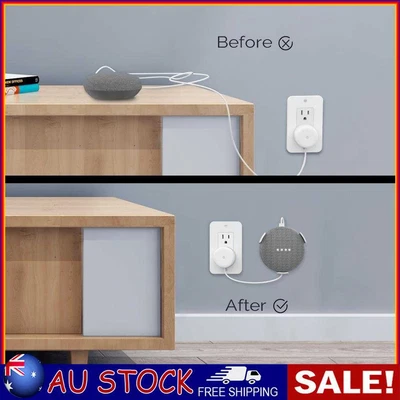 $10.99 • Buy Wall Mount Holder For Google Home Mini Audio Voice Assistant Hanger (White)