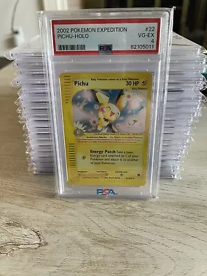 2002 Pokemon Expedition Pichu 22 - Holo PSA • $10.50