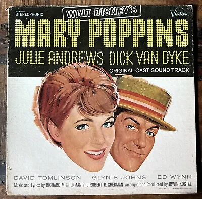 Walt Disney Mary Poppins BUENA VISTA Ster 4026 Soundtrack LP Vinyl Record NM • $17