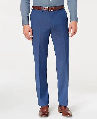 $190 Michael Kors Men's Blue Wool Classic-Fit Stretch Dress Pants 38W 30L • $53.58