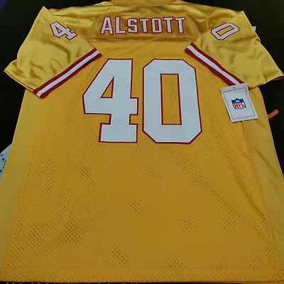 Vintage Mike Alstott #40 Tampa Bay Buccaneers Throwback Yellow Stitched Jersey • $46.99