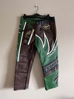 Supreme X Yohji Yamamoto X Vanson Leathers Split Pants - Size 36 - Green Brown • $2900