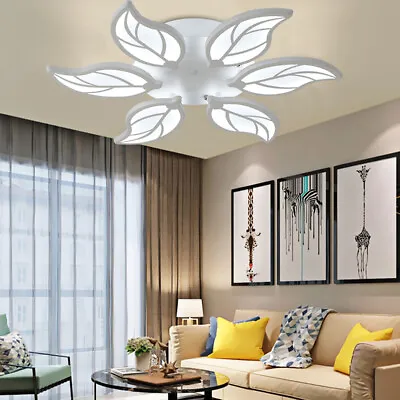 Modern 6 Leaves Chandelier Dimmable LED Acrylic Ceiling Light For Living Room • $38.95