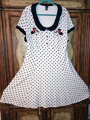 Disney/Torrid Minnie Mouse Retro Style Polka Dot Dress 3X Hard To Find  • $69.99