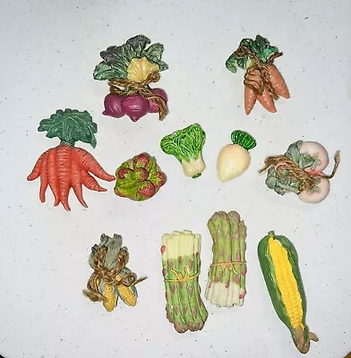 Vintage Lot Of 11 Vegetable Ceramic  Refrigerator Magnets FW55D • $17.50