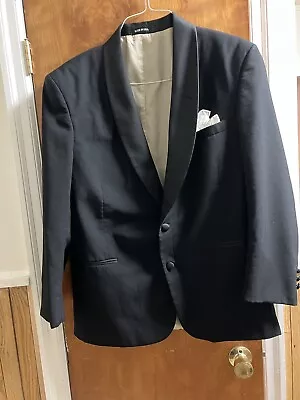 VTG Chaps Ralph Lauren Black Tuxedo Jacket Shawl Lapels Style • $30