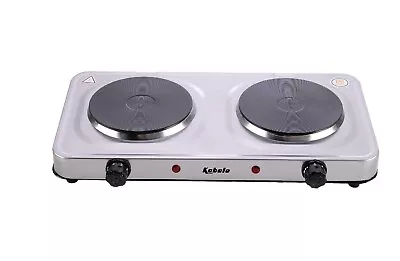 2000W Electric Double Hotplate Portable Kitchen Table Top Cooker Stove Hot Plate • £18.45