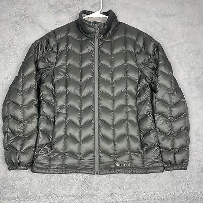 Marmot Jacket Women’s Large 800 Fill Goose Down Quilted Puffer Coat *stains* • $34.99