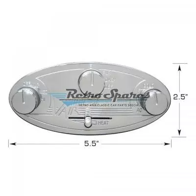 Vintage Air Gen Ii Streamline Proline™ Oval Control Panel With Polished Finish • $351.12