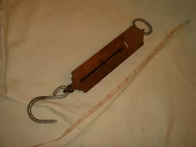 £15 • Buy Vintage Pocket Balance Scale Hanging Up To 112 Llbs ? Butcher Grocer Brass 