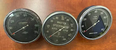 Stewart Warner 5  Gauges Speedometer Tachometer Flathead Ford SCTA • $2200