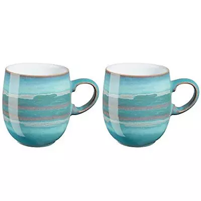 £37.99 • Buy Denby 124048812 Azure Coast 2 Piece Large Curve Mug Set