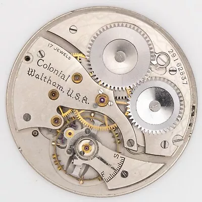 Waltham Grade No. 217 Model 1924 Col.b 12-Size 17j Antique Pocket Watch Movement • $52