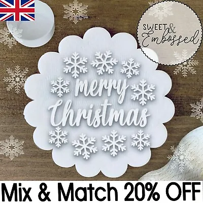 £3.95 • Buy Merry Christmas Cookie Stamp Embosser Fondant Snowflake Christmas XMAS Holidays