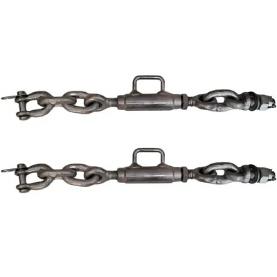 Two Universal 3 Point Hitch Chain Stabilizer Sway Check Chain 11.75  To 13.5   • $39.99