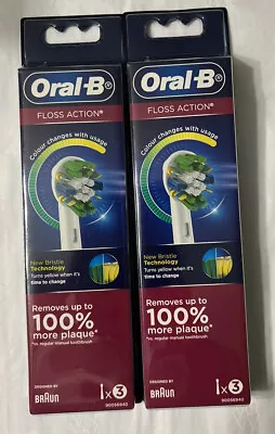 6 X Brand New Oral-B Floss Action Toothbrush Replacement Heads • $29.95