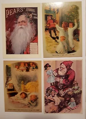 Lot Of 4 Vintage Christmas Postcards Santa Camden Graph St Nicholas McLoughlin  • $11.99