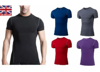 £8.99 • Buy Compression Mens T-shirt Base Layer Thermal Sport Skins Under Gear Gym