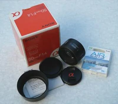 $449 • Buy Sony 50mm F/1.4 Lens - SAL50F14 - For Sony SLT / DSLR A-Mount