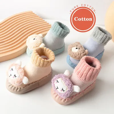 £4.99 • Buy Kids Baby Girl Boys Toddler Anti-slip Slippers Socks Cotton Shoes Winter Warm