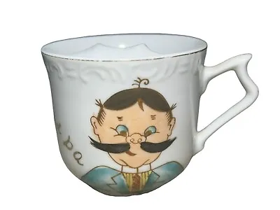 Vintage Grandpa Mustache Guard Coffee Cup Mug Teacup 8oz • $9.99