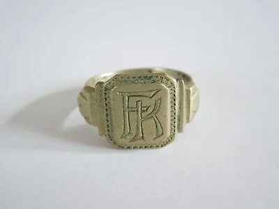 Ring Seal Ring Monogram/Initials FK 0.2oz/Gr.56 • $37.10
