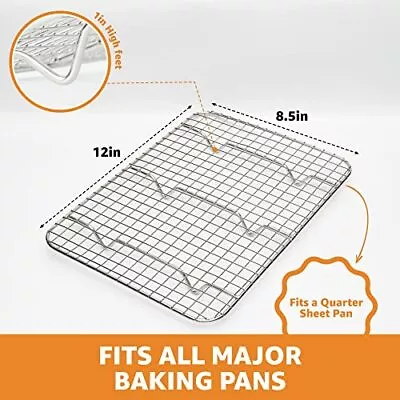 18/8 Stainless Steel Cooling Rack Heavy Duty Baking For Oven Cooking8.5  X 12  • $14.63