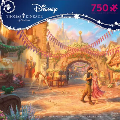 Thomas Kinkade Disney 750pc Puzzle - Rapunzel Dancing • $28