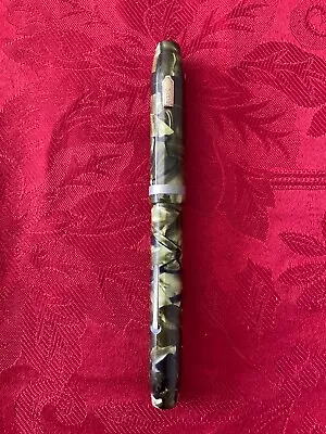 Vintage Moore Mottled Green Fountain Pen Lever Fill Parts Or Repair • $10