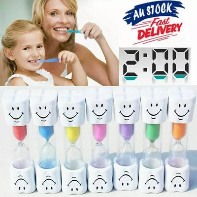 🔥Smiley Hourglass Timer Children Tooth Brushing Hourglass Sand Clock 2 Minutes • $13.25